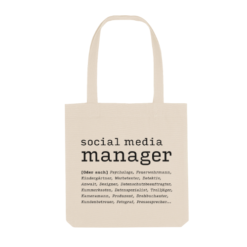 Social Media Manager oder auch... Stoffbeutel